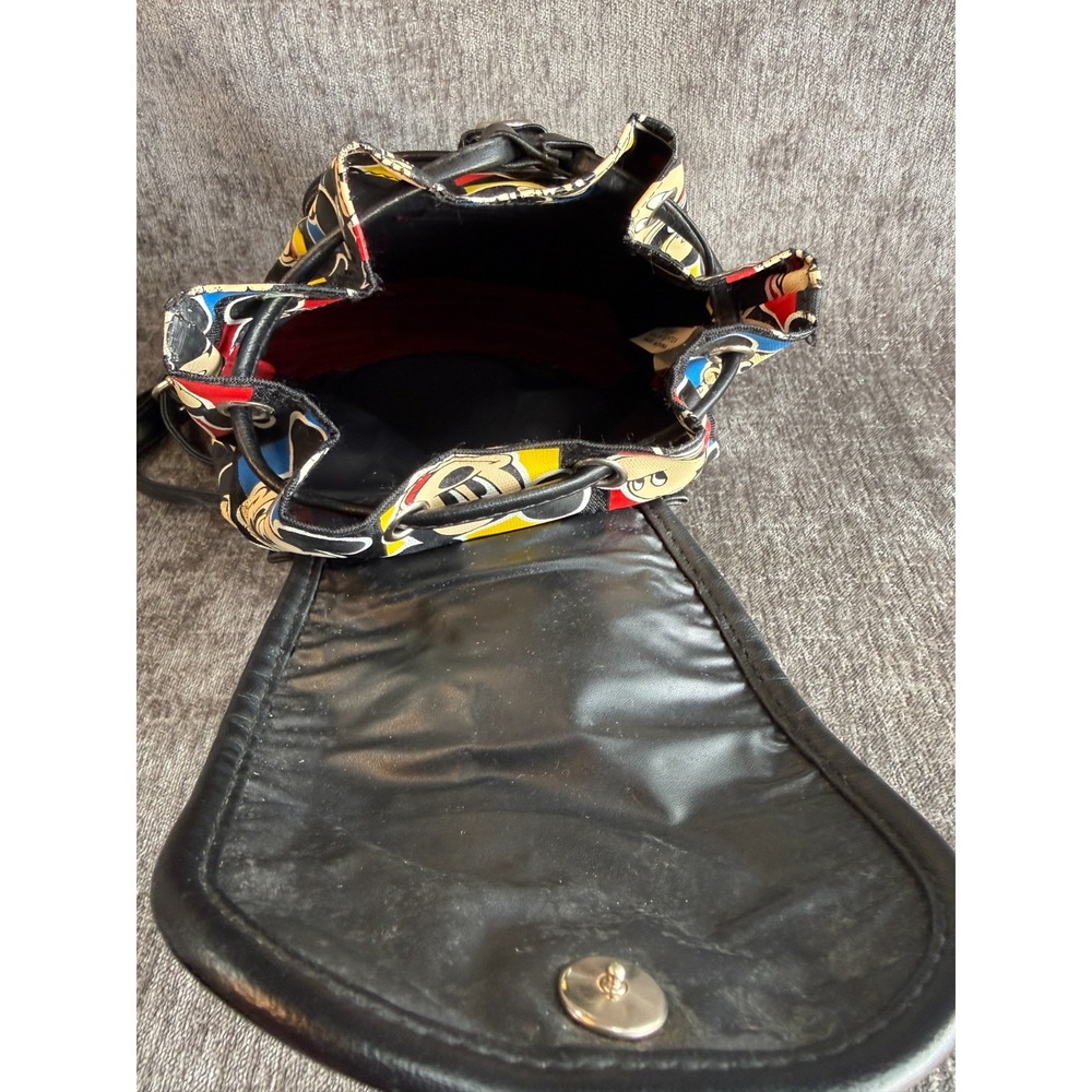 VTG Mickey Mouse All Over Print Mini Backpack Drawstring Convertible Strap Bag - Picture 5 of 5